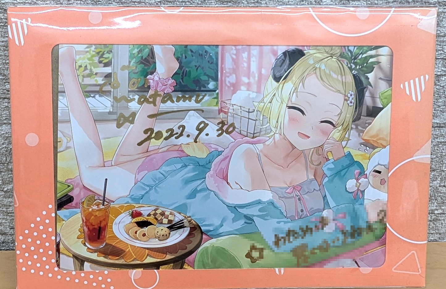 Tsunomaki Watame hololive 2022 Birthday Commemorative Handwritten Autograph & Message Postcard