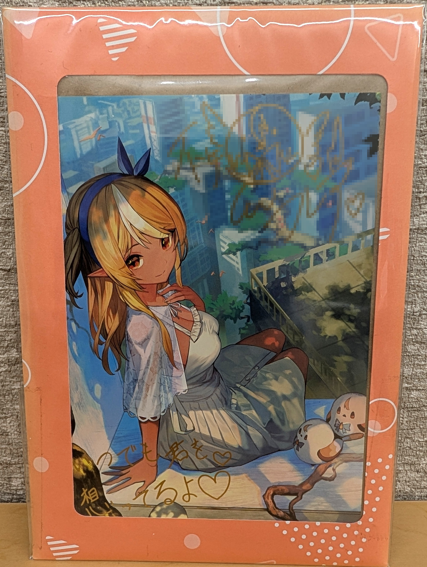 Shiranui Flare hololive 3rd Anniversary Handwritten Autograph & Foil-stamped Message Postcard