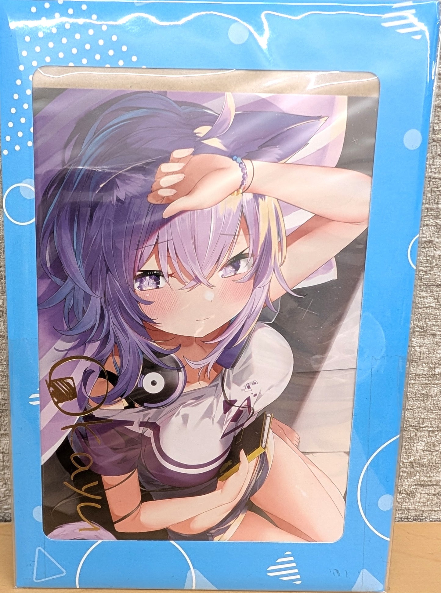 Nekomata Okayu hololive 3rd Anniversary Foil-stamped Autograph Postcard